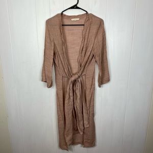 Grade & Gather Maxi Front Tie Cardigan Sz S/M